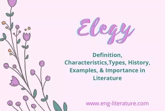 Elegy : Definition, Characteristics,Types, History, Examples, and Importance in Literature Elegy : Definition, Characteristics,Types, History, Examples, and Importance in Literature
